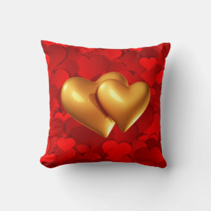 Cojín Decorativo Símbolos de amor en forma de corazón