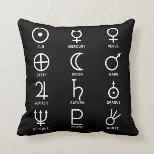 Cojín Decorativo Símbolos de astronomía, astrónomos