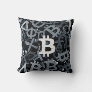 Cojín Decorativo Símbolos de Bitcoin (Estilo: A)