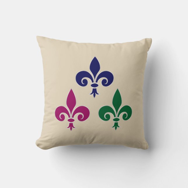 Cojín Decorativo Símbolos de Fleur-de-lis (Anverso)