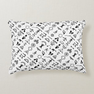 Cojín Decorativo Símbolos de imágenes nativas estadounidenses