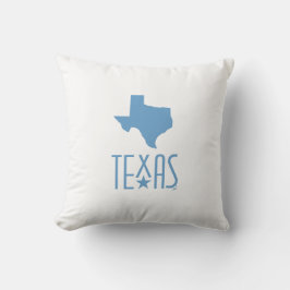 Cojín Decorativo Símbolos de Texas, estado de Texas, azul