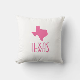 Cojín Decorativo Símbolos de Texas, estado de Texas, rosa