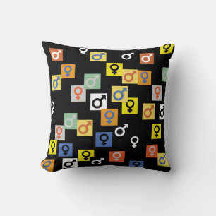 Cojín Decorativo Símbolos masculino y femenino Pillow