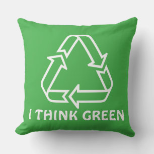 Cojín Decorativo Símbolos simples / iconos - RECICLAJE + ideas