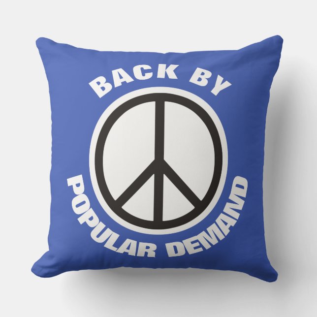 Cojín Decorativo Símbolos simples - PAZ + tus ideas (Anverso)