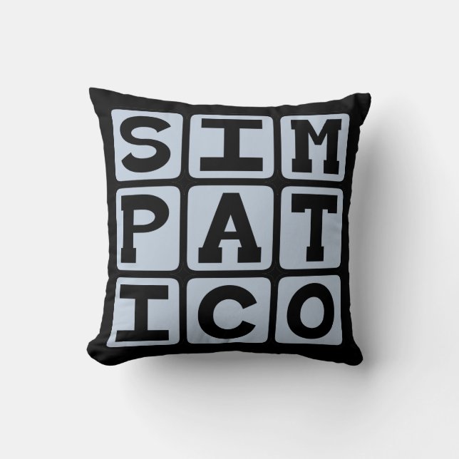 Cojín Decorativo Simpático, Fácil de Llevarse Bien (Anverso)