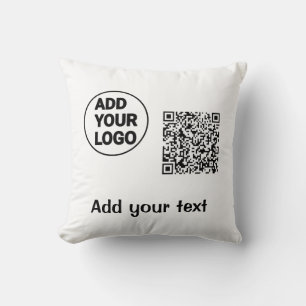 Cojín Decorativo Simple código qr minimal agregar logo escanear nom