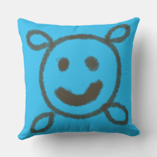 Cojín Decorativo Simple color de agua verde abstracto añadir el tex