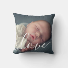 Cojín Decorativo Simple Elegante 2 Fotos Script Amor