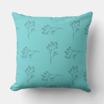 Simple Floral Azul Turquesa Bonito