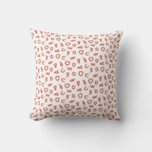 Cojín Decorativo Simple geometría juguetón carácter alfabeto niño p