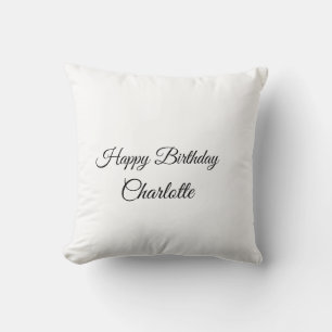 Cojín Decorativo SIMPLE MINIMAL.CUTIE AGREGAR NOMBRE BEBÉ feliz cum