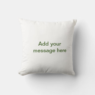 Cojín Decorativo Simple minimal verde añade tu texto nombre foto pe
