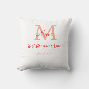 Cojín Decorativo simple mínimo mejor Abuela nunca texto de monogram