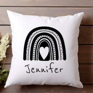 Cojín Decorativo Simple Moderno Negro Blanco Bebé