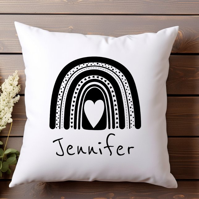 Cojín Decorativo Simple Moderno Negro Blanco Bebé (Subido por el creador)