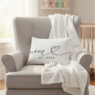 Cojín Decorativo Simple Nueva Mamá Blanco Negro 