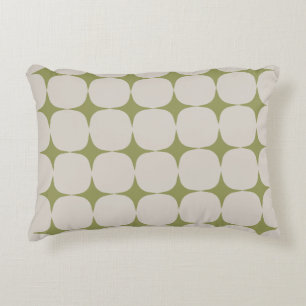 Cojín Decorativo Simple patrón verde salvia moderno de mediados de 