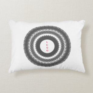 Cojín Decorativo simple personalizado BLACK mandala monograma añada