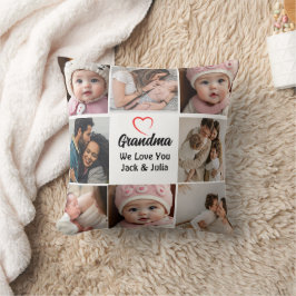 Cojín Decorativo Simple y Moda | Collage de fotos cardíaco para la 
