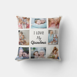 Cojín Decorativo Simple y Moda| Collage de fotos para la abuela