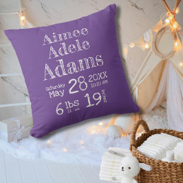 Cojín Decorativo Simple y moderno estribos púrpuras estadísticas de