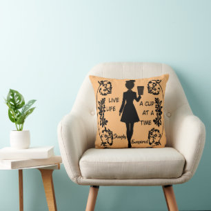 Cojín Decorativo Simplemente Enspired "Vive, La Vida Una Taza a la