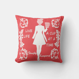 Cojín Decorativo Simplemente Enspired "Vive, La Vida Una Taza a la