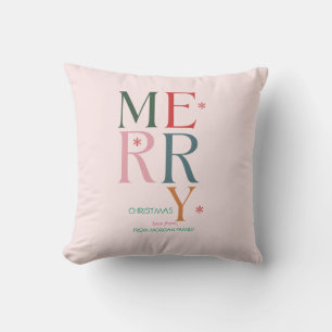 Cojín Decorativo Simplemente Navidades Coloridas Rosa