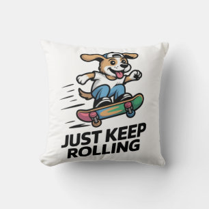 Cojín Decorativo Simplemente Sigue Rodando – Estilo Callejero de Pe