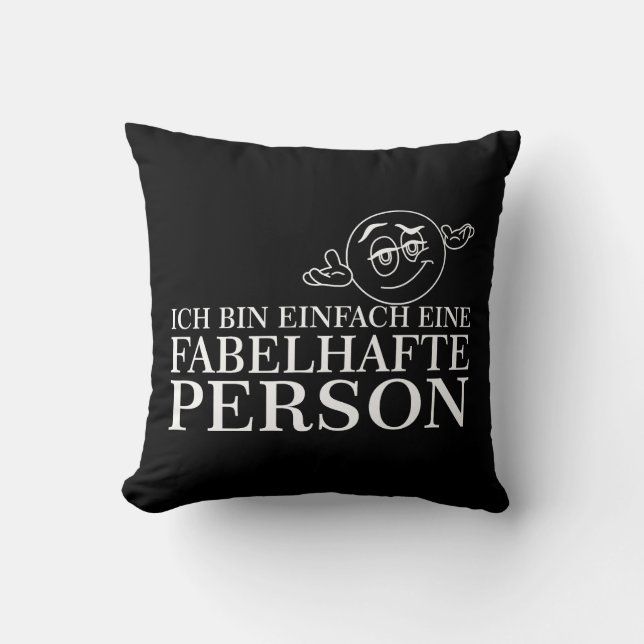 Cojín Decorativo ¡Simplemente soy una persona fabulosa! (Anverso)