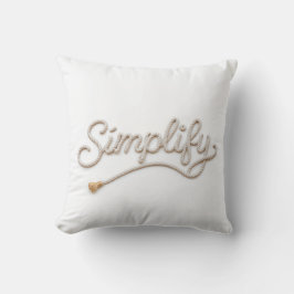 Cojín Decorativo Simplificar Texto de Cuerda