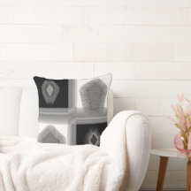 Cojín decorativo "Simplista en blanco y negro"