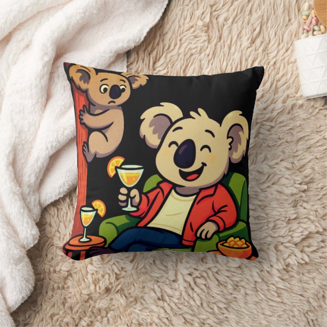 Cojín Decorativo Sin preocupaciones, sólo sorbos (Manta)