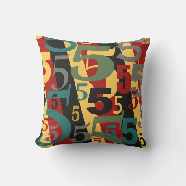 Cojín Decorativo Sinfonía # 5 quintos o quincuagésimos cumpleaños (Anverso)
