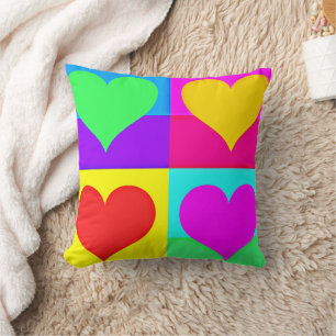 Cojín Decorativo Sinfonía de amor de moda: diseño de corazones bend