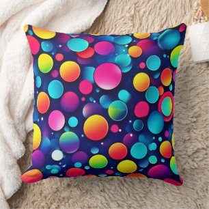 Cojín Decorativo Sinfonía de burbujas coloridas