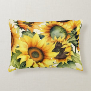 Cojín Decorativo Sinfonía de girasoles bañados por el sol