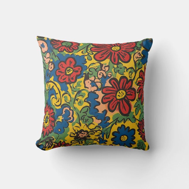 Cojín Decorativo Sinfonía Floral (Anverso)
