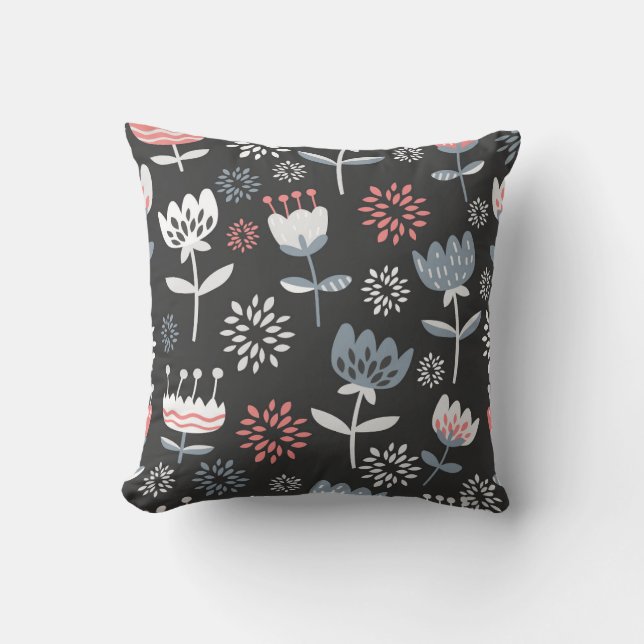 Cojín Decorativo Sinfonía floral audaz (Anverso)