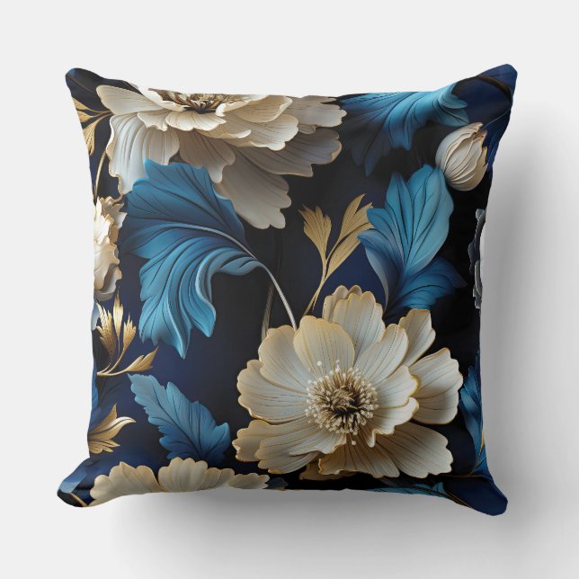 Cojín Decorativo Sinfonía Starlit Sapphire Botanica (Anverso)