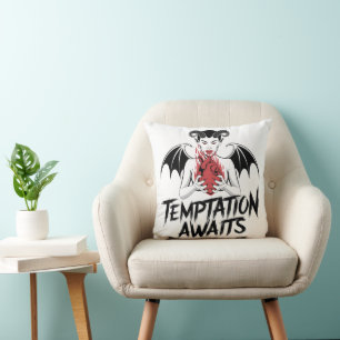 Cojín Decorativo Siniestro Diseño Gótico Demonio - Se espera tentac