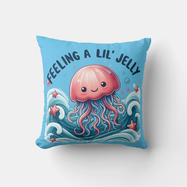 Cojín Decorativo "Sintiendo una gelatina de lilo" (Anverso)