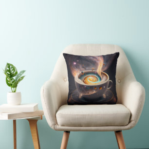 Cojín Decorativo Sips cósmicas: Viaje Celestial a través de la Gala