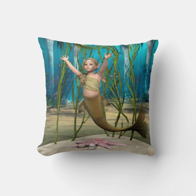 Cojín Decorativo Sirena Bebé (Anverso)