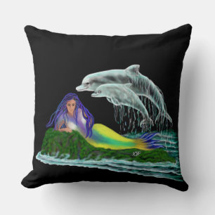 Cojín Decorativo Sirena con delfines