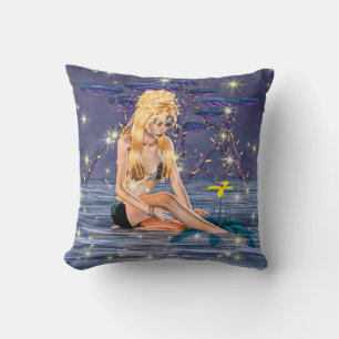 Cojín Decorativo Sirena Dorada