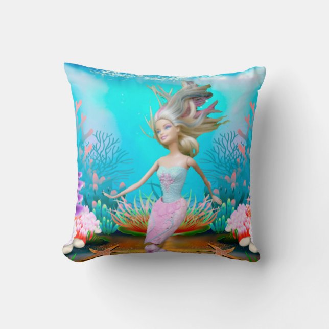 Cojín Decorativo Sirena Famosa (Anverso)