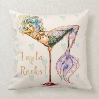 Cojín Decorativo Sirena hermosa personalizada